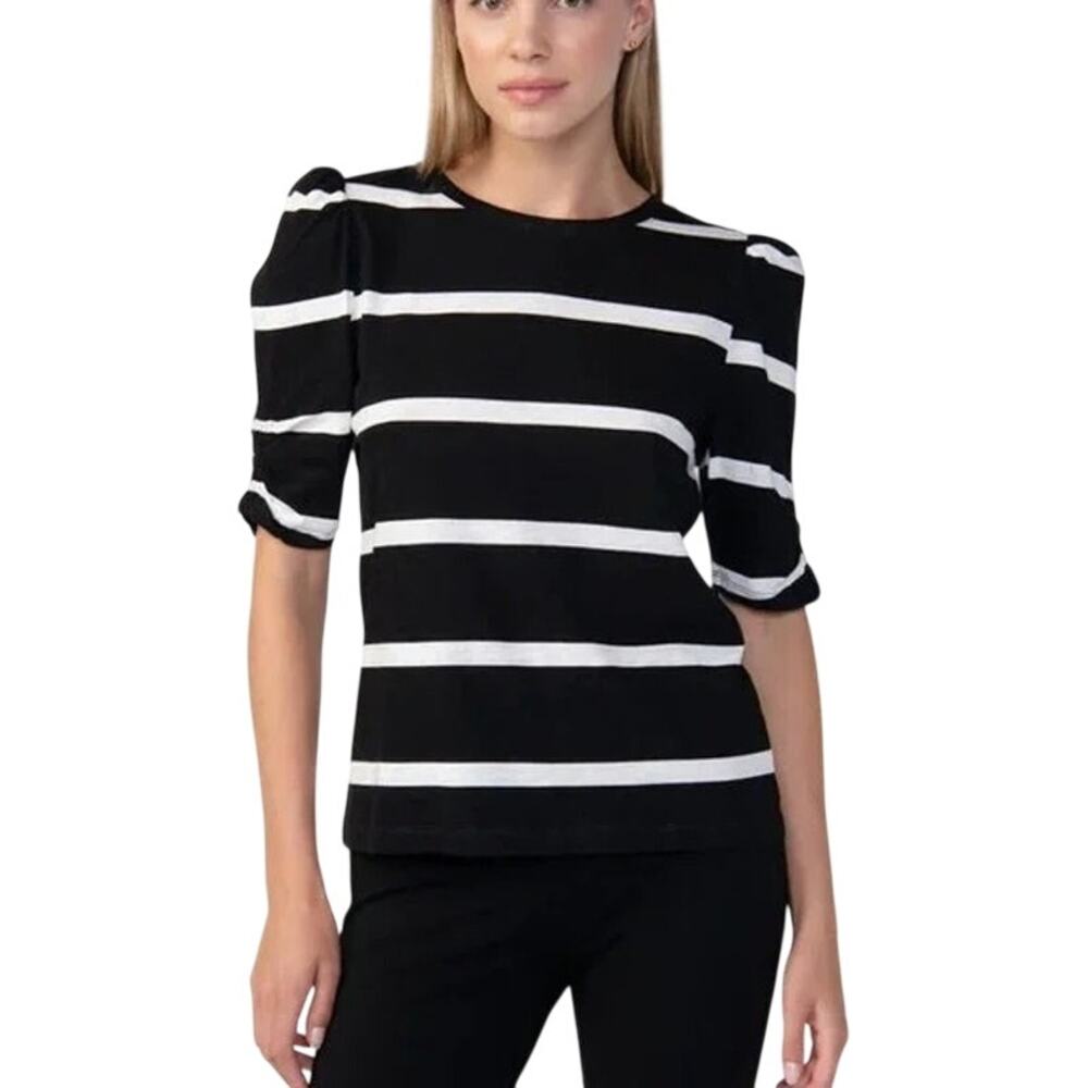 SANCTUARY Striped Top NWT $49 Black White Size XS